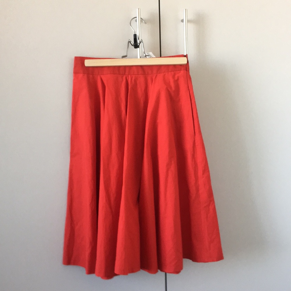 Zara red skirt